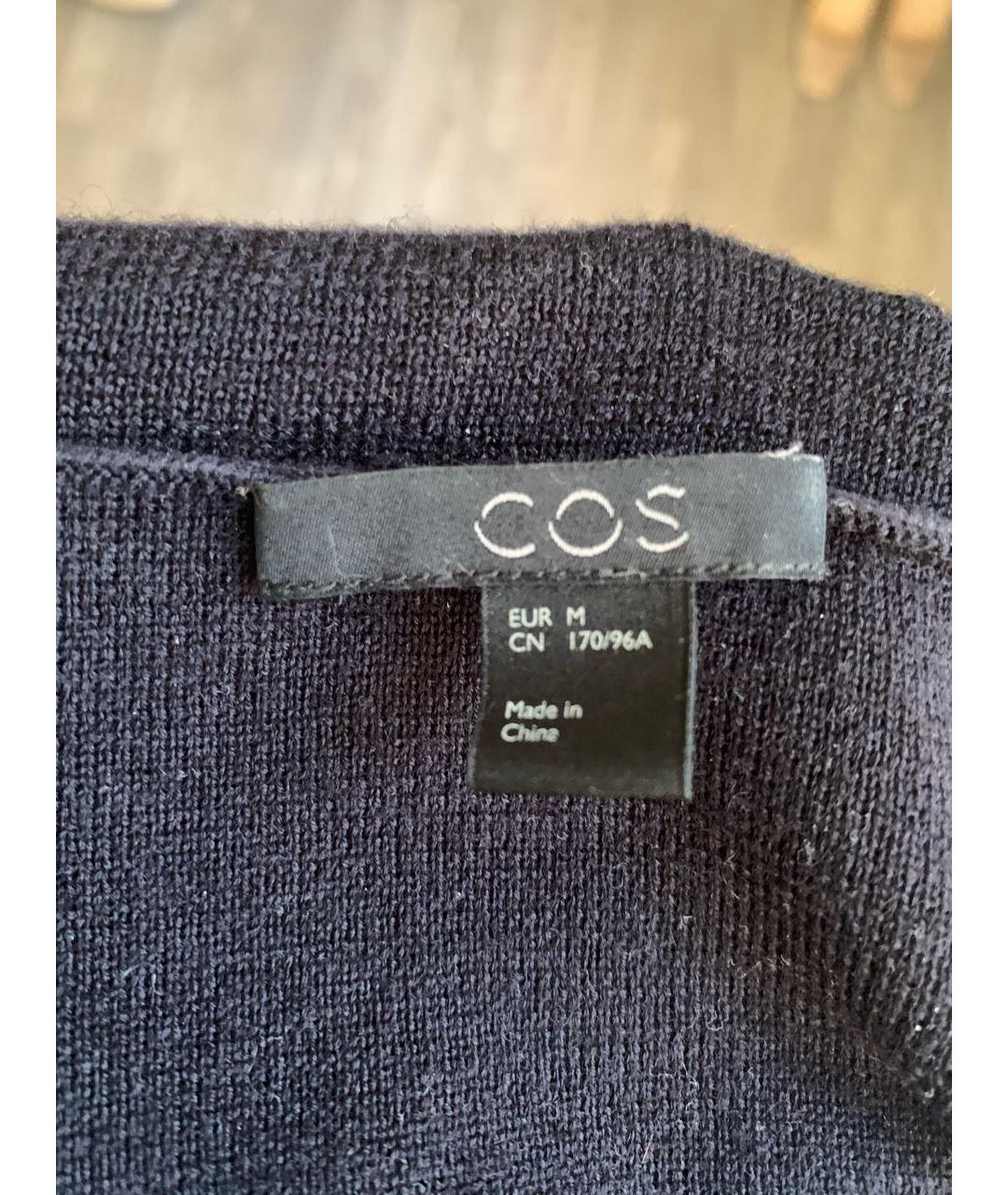 COS Темно-синий шерстяной джемпер / свитер, фото 4