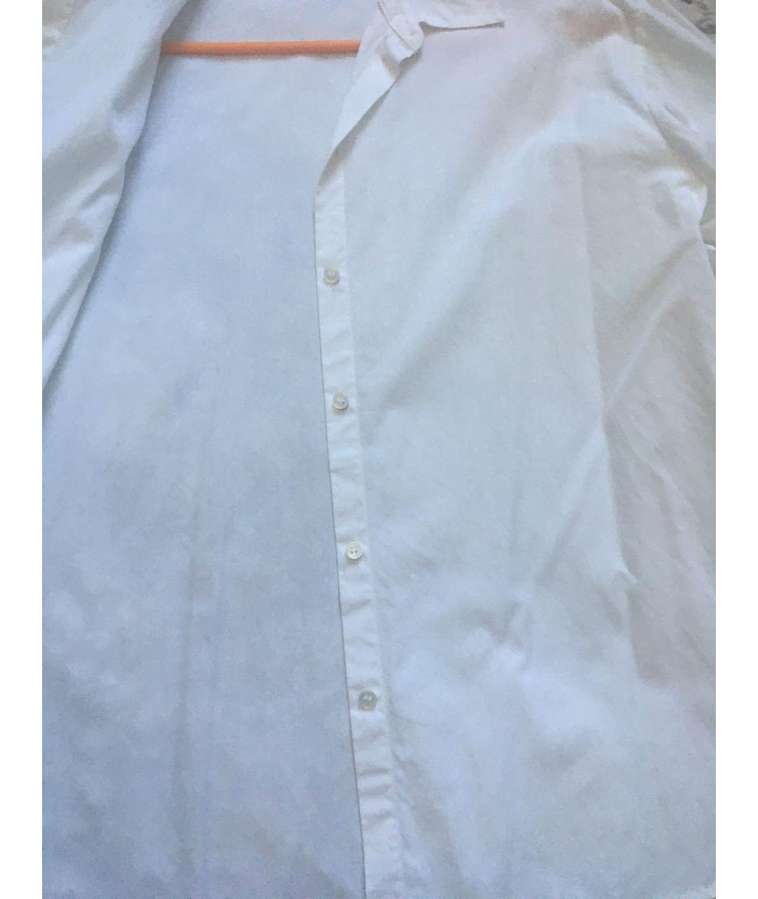 VINCE Белая хлопковая рубашка, фото 3