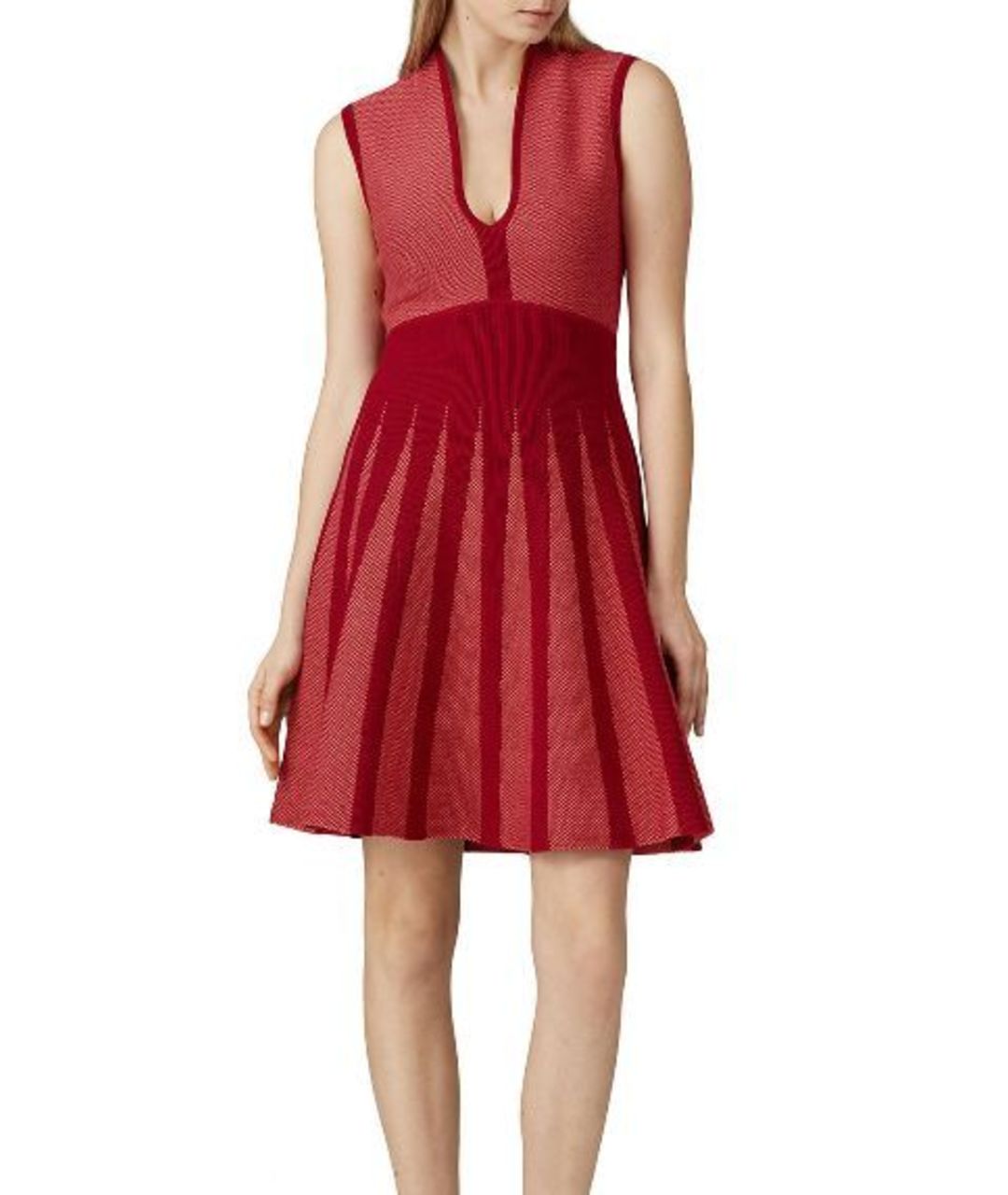 EMPORIO ARMANI Красное вискозное коктейльное платье, фото 8