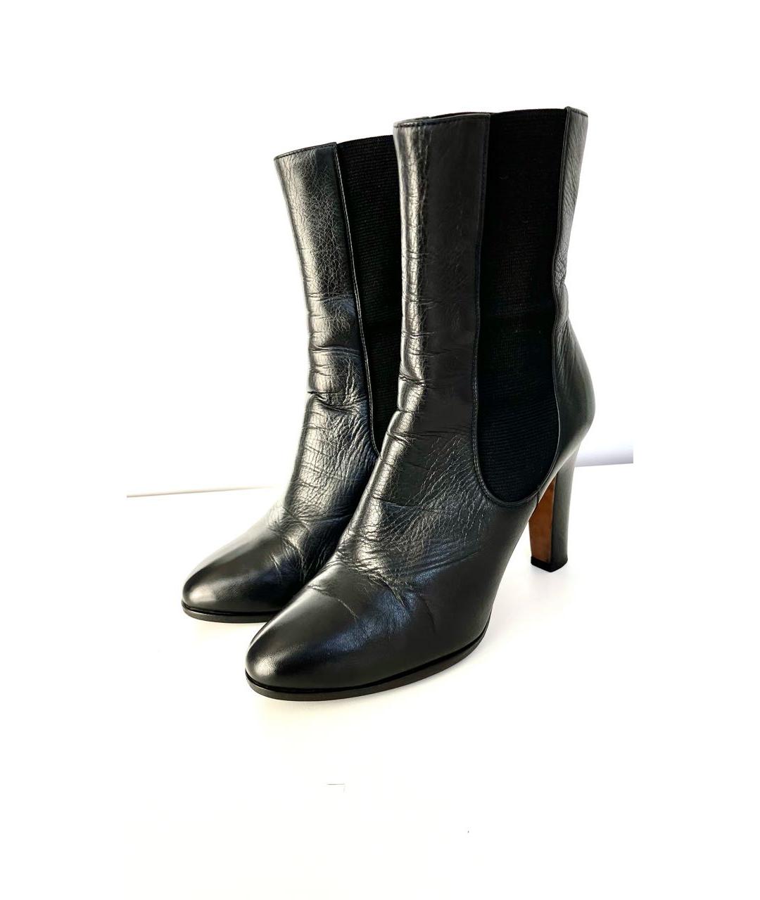 CHANEL Черные кожаные полусапоги, фото 5