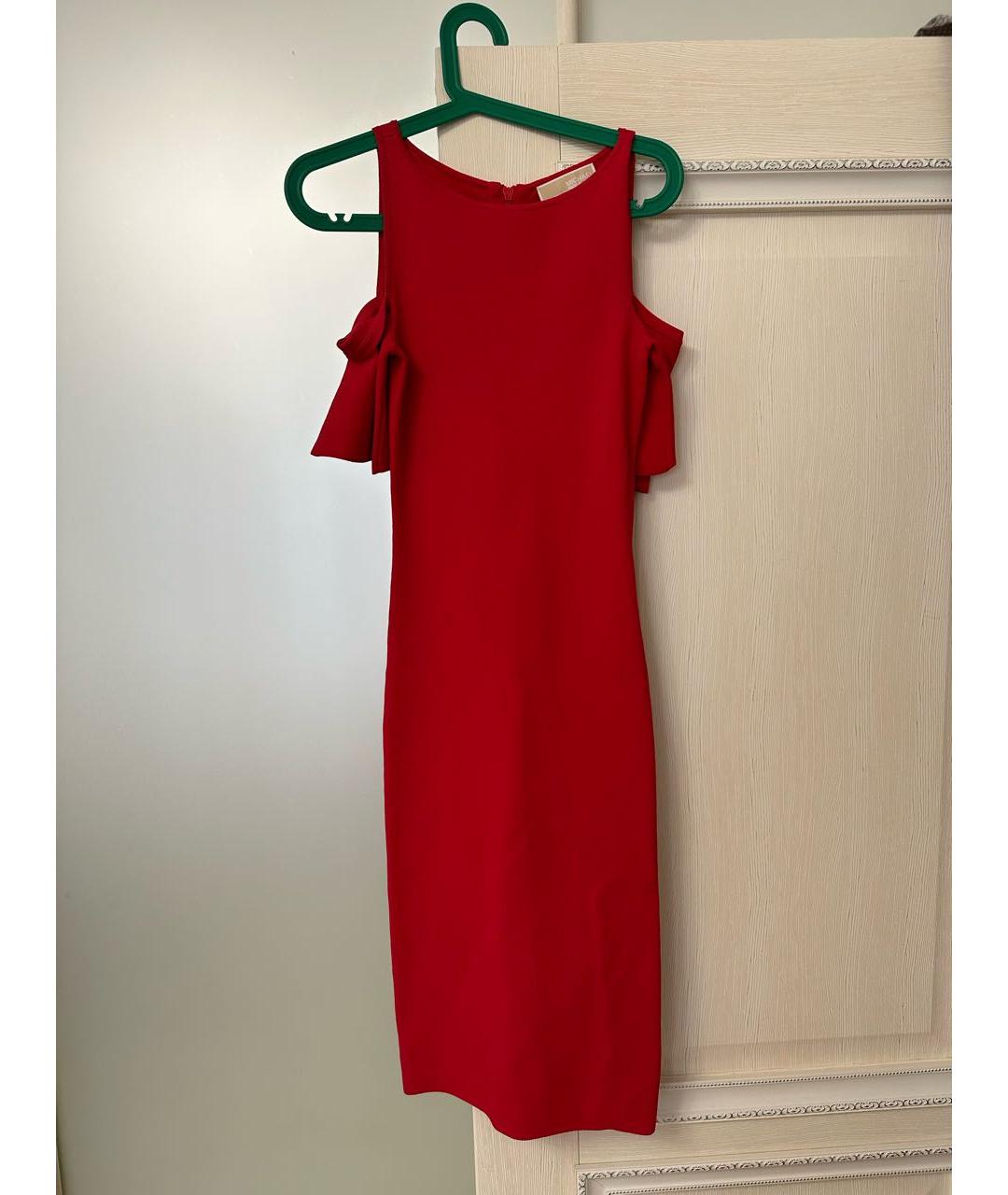 MICHAEL MICHAEL KORS Красное коктейльное платье, фото 8