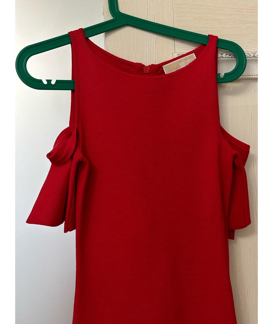 MICHAEL MICHAEL KORS Красное коктейльное платье, фото 2