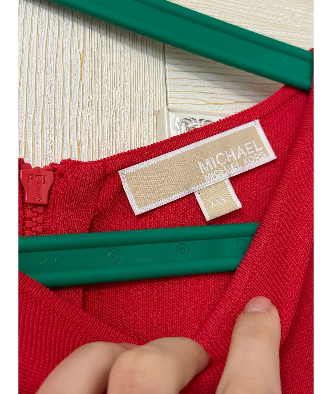 MICHAEL MICHAEL KORS Красное коктейльное платье, фото 4