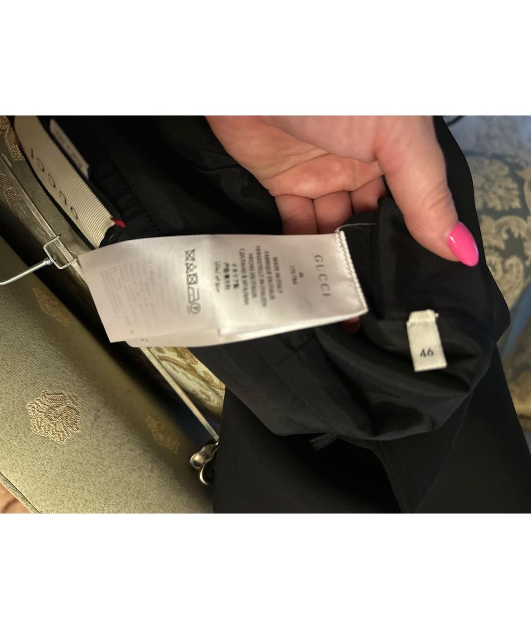 GUCCI Черная шерстяная юбка мини, фото 6