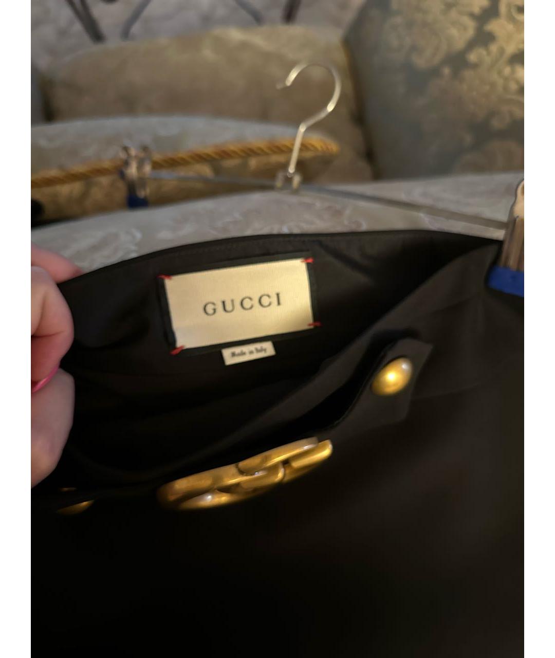 GUCCI Черная шерстяная юбка мини, фото 5