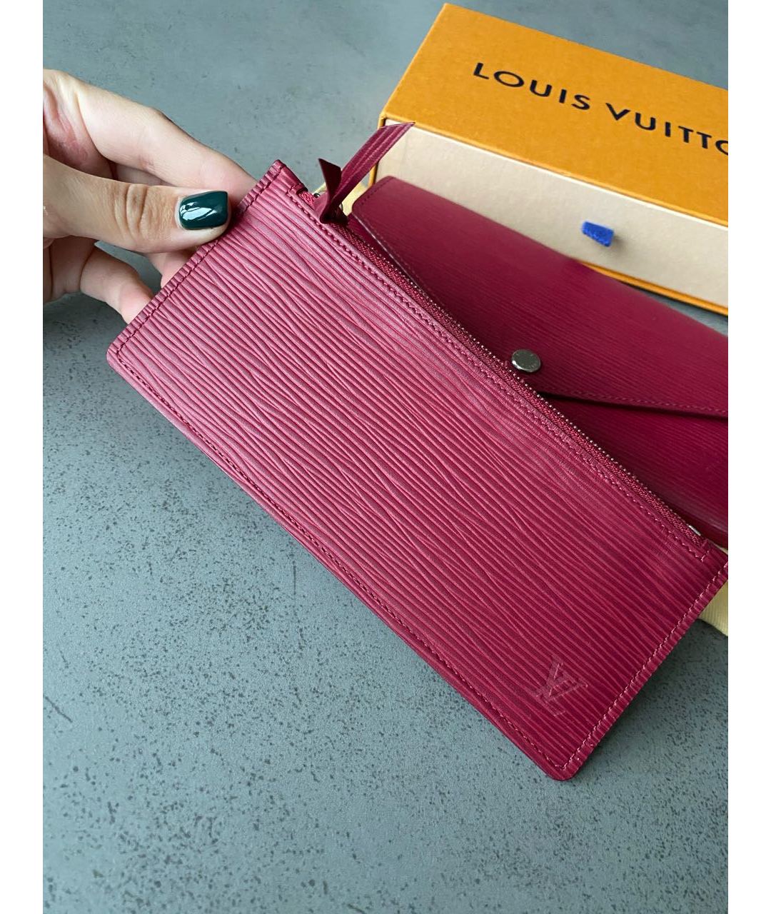 LOUIS VUITTON PRE-OWNED Розовый кожаный кошелек, фото 5