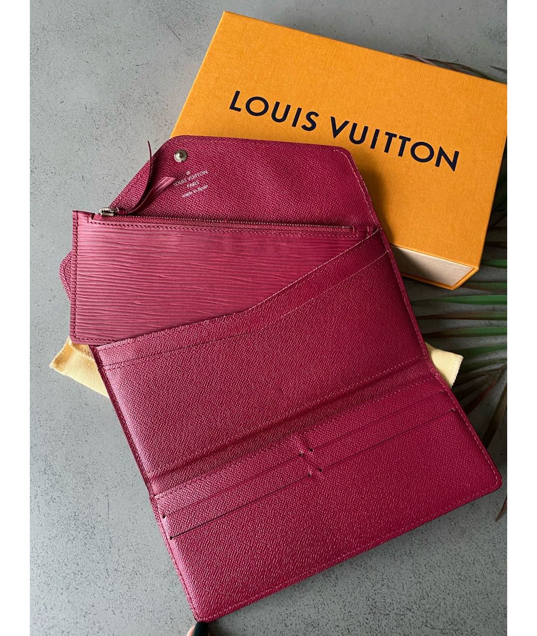 LOUIS VUITTON PRE-OWNED Розовый кожаный кошелек, фото 4