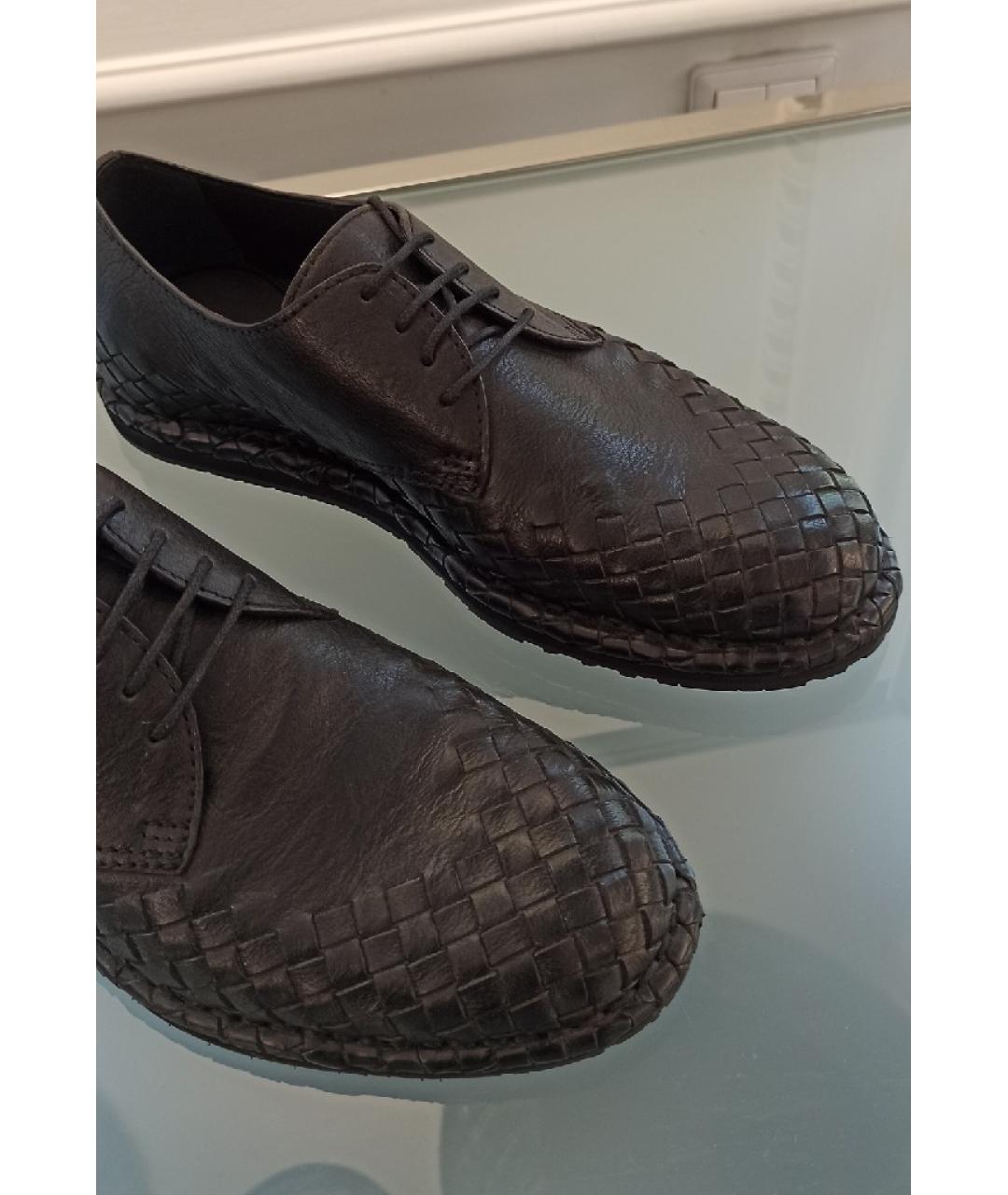 BOTTEGA VENETA Черные кожаные туфли, фото 5