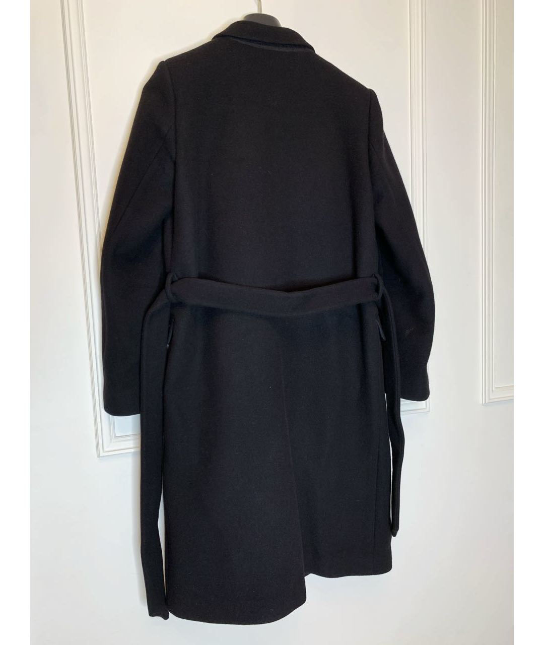 SAINT LAURENT Черное шерстяное пальто, фото 4