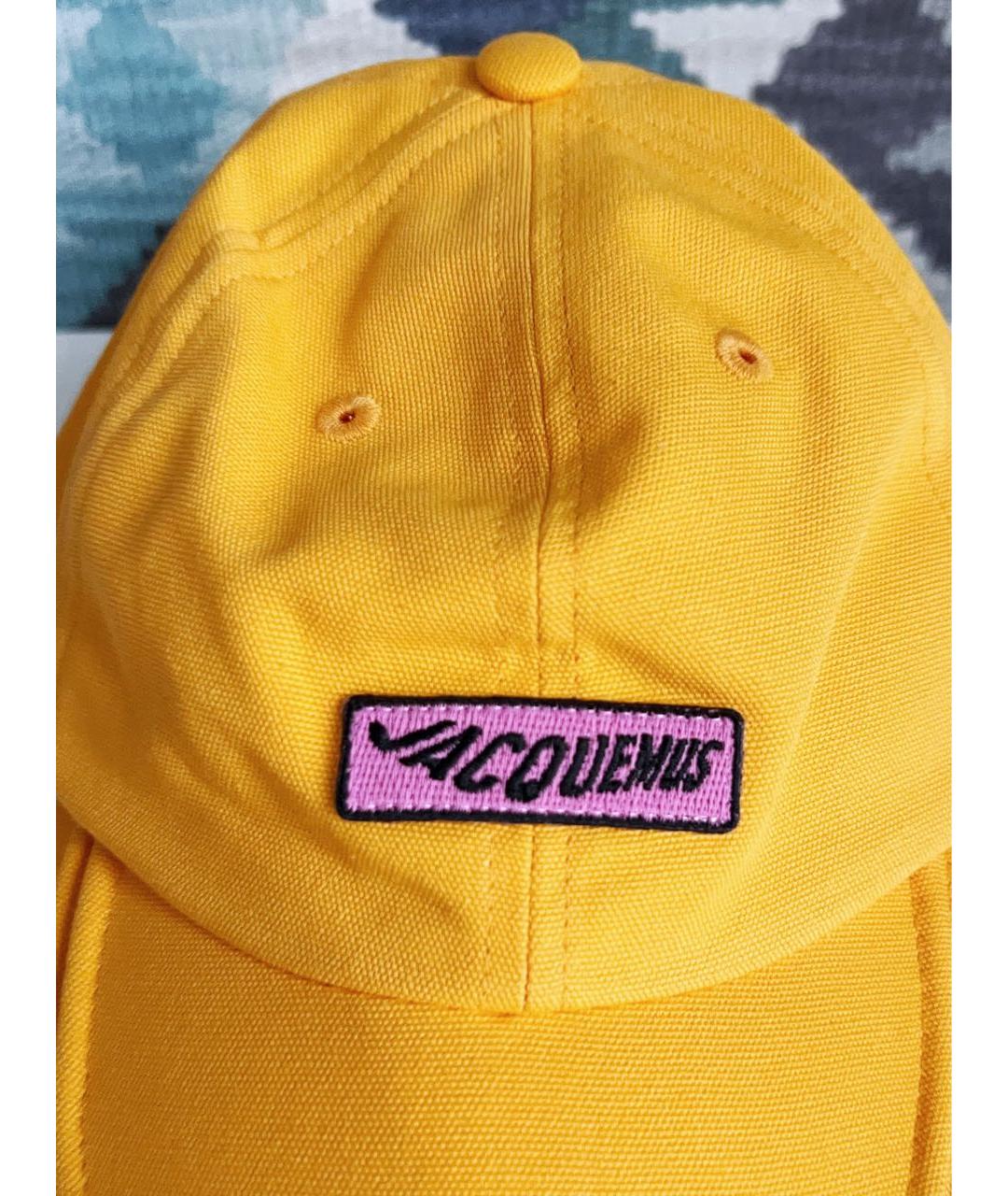 JACQUEMUS Желтая хлопковая кепка, фото 3