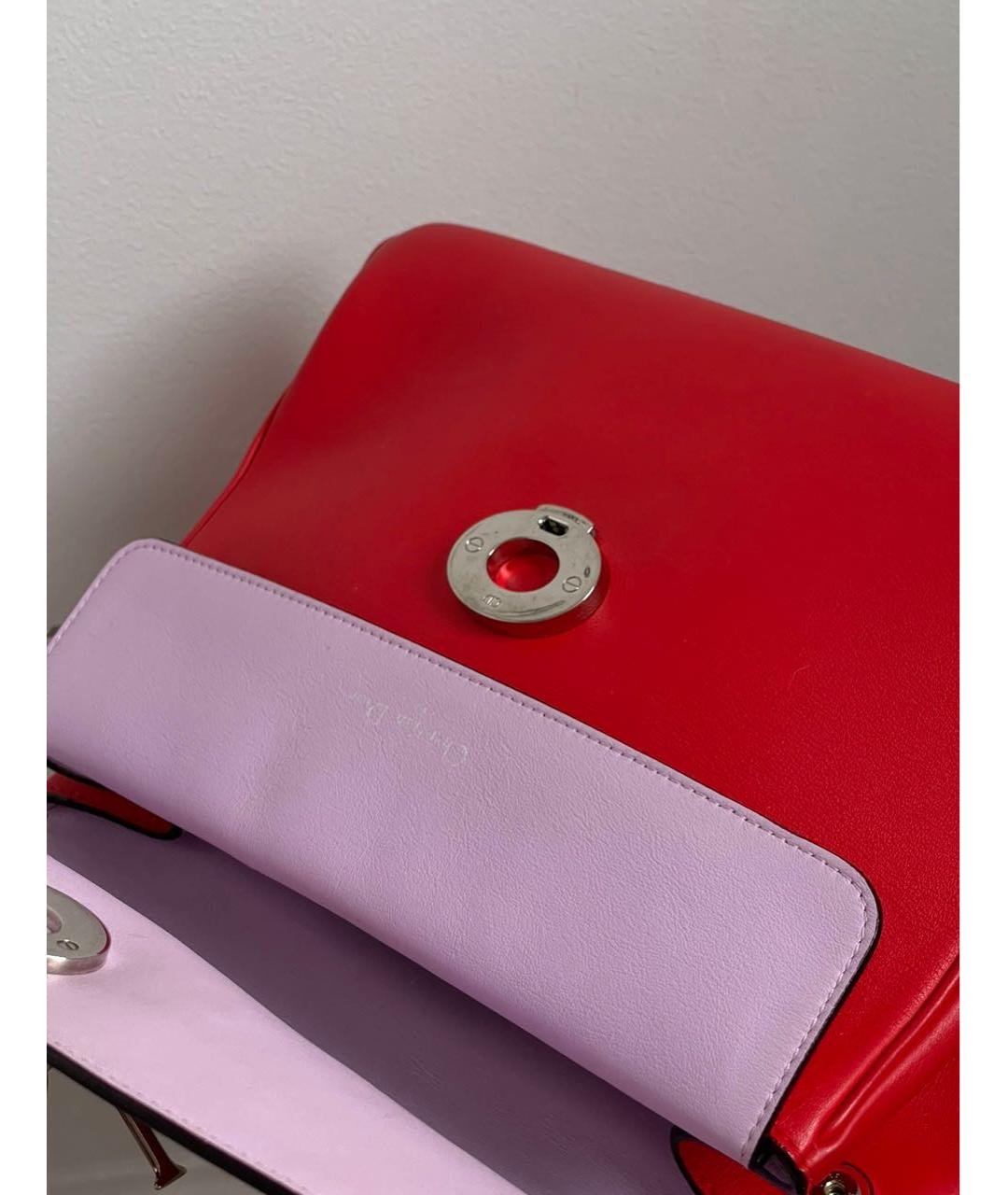 CHRISTIAN DIOR PRE-OWNED Красная кожаная сумка с короткими ручками, фото 6
