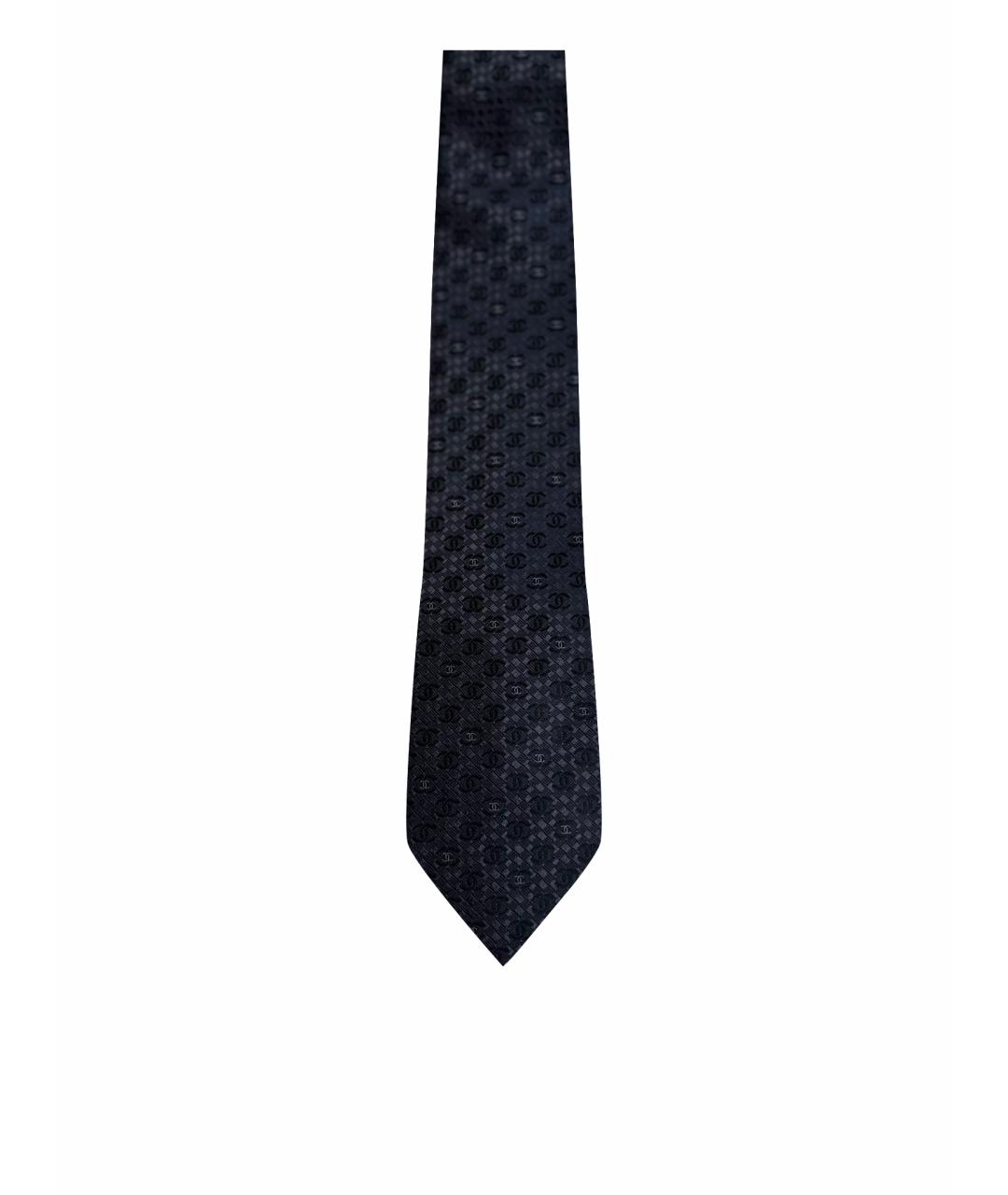 CHANEL Черный шелковый галстук, фото 1
