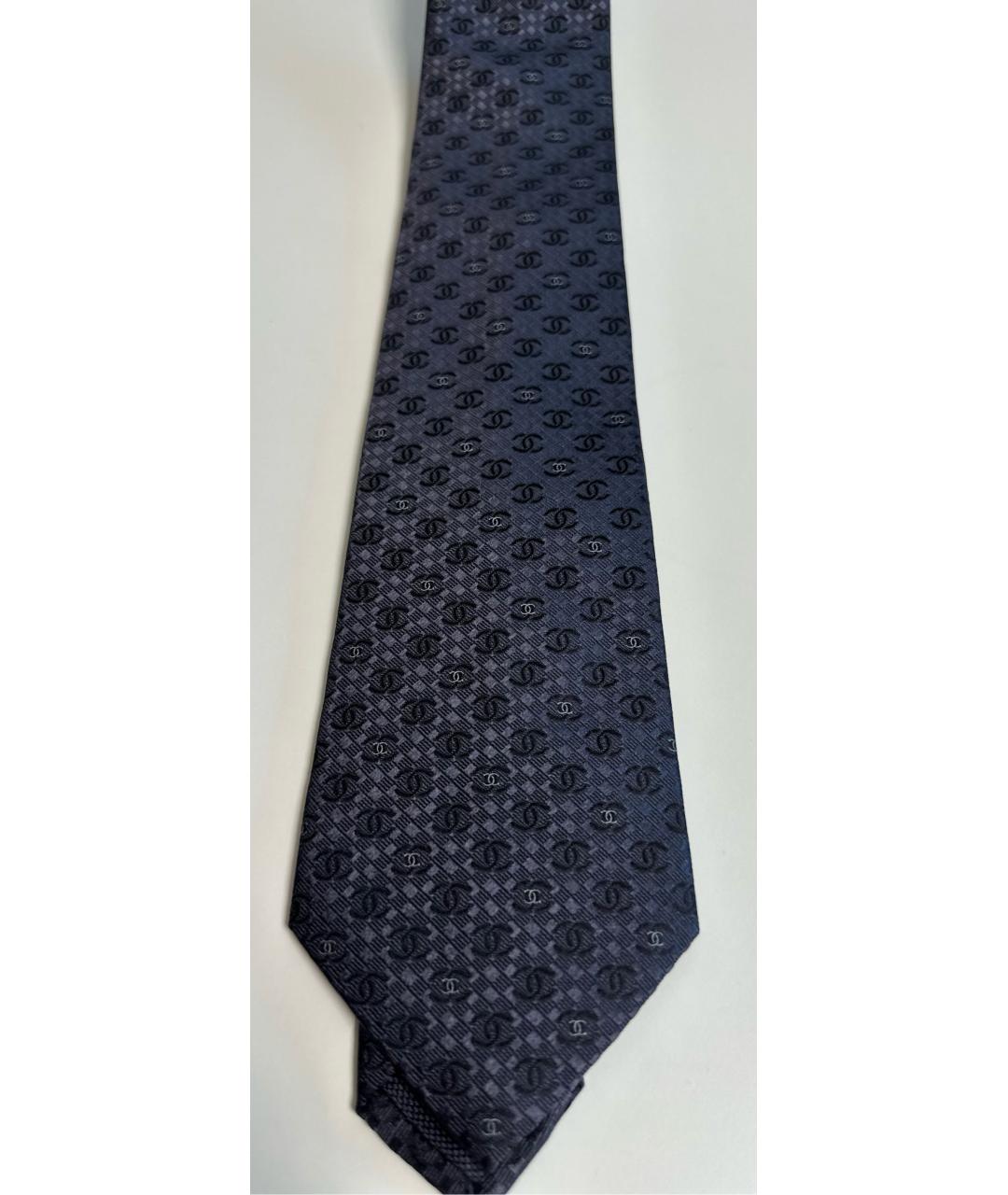 CHANEL Черный шелковый галстук, фото 2