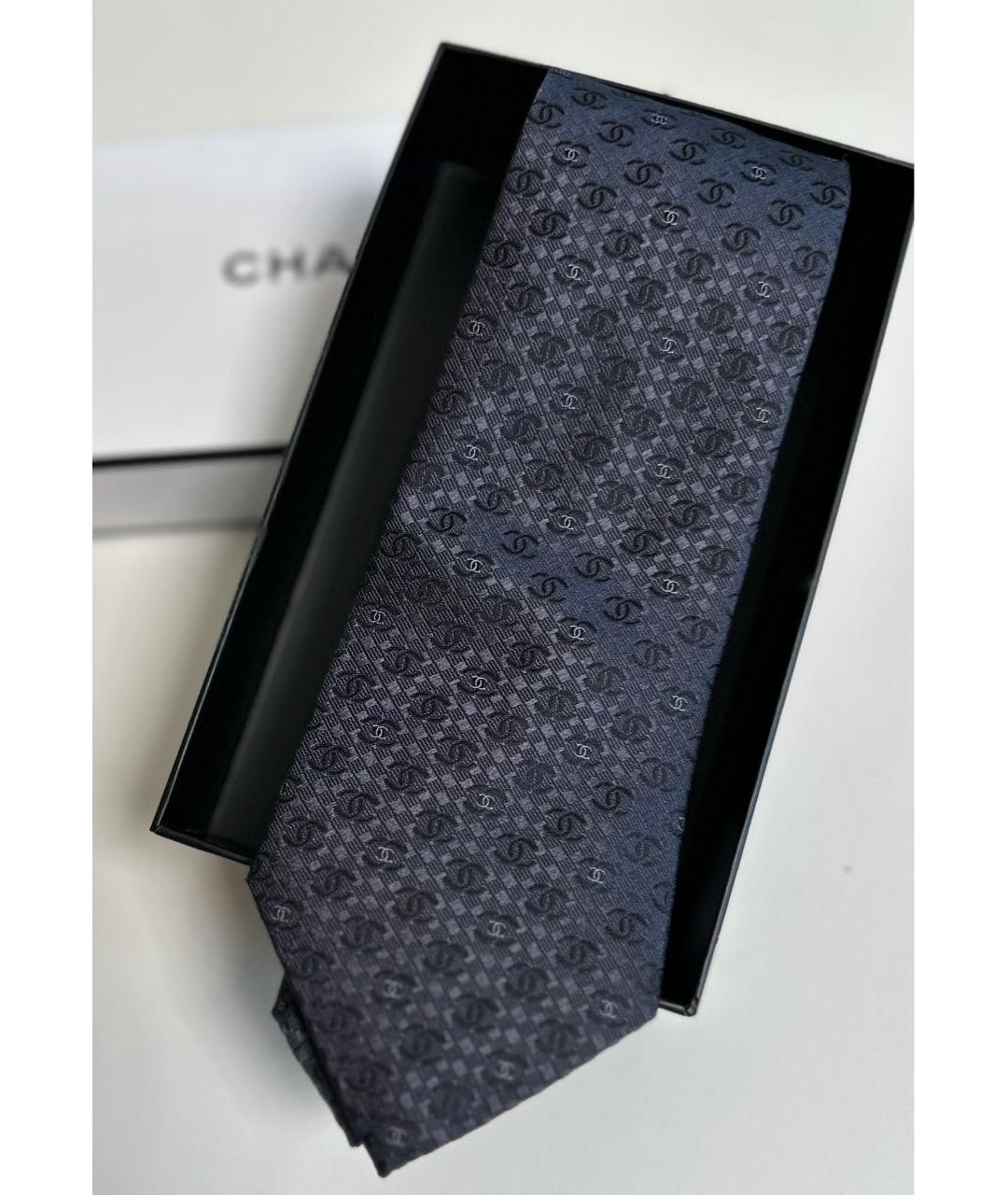 CHANEL Черный шелковый галстук, фото 5