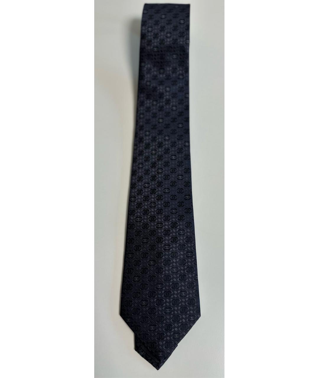 CHANEL Черный шелковый галстук, фото 6
