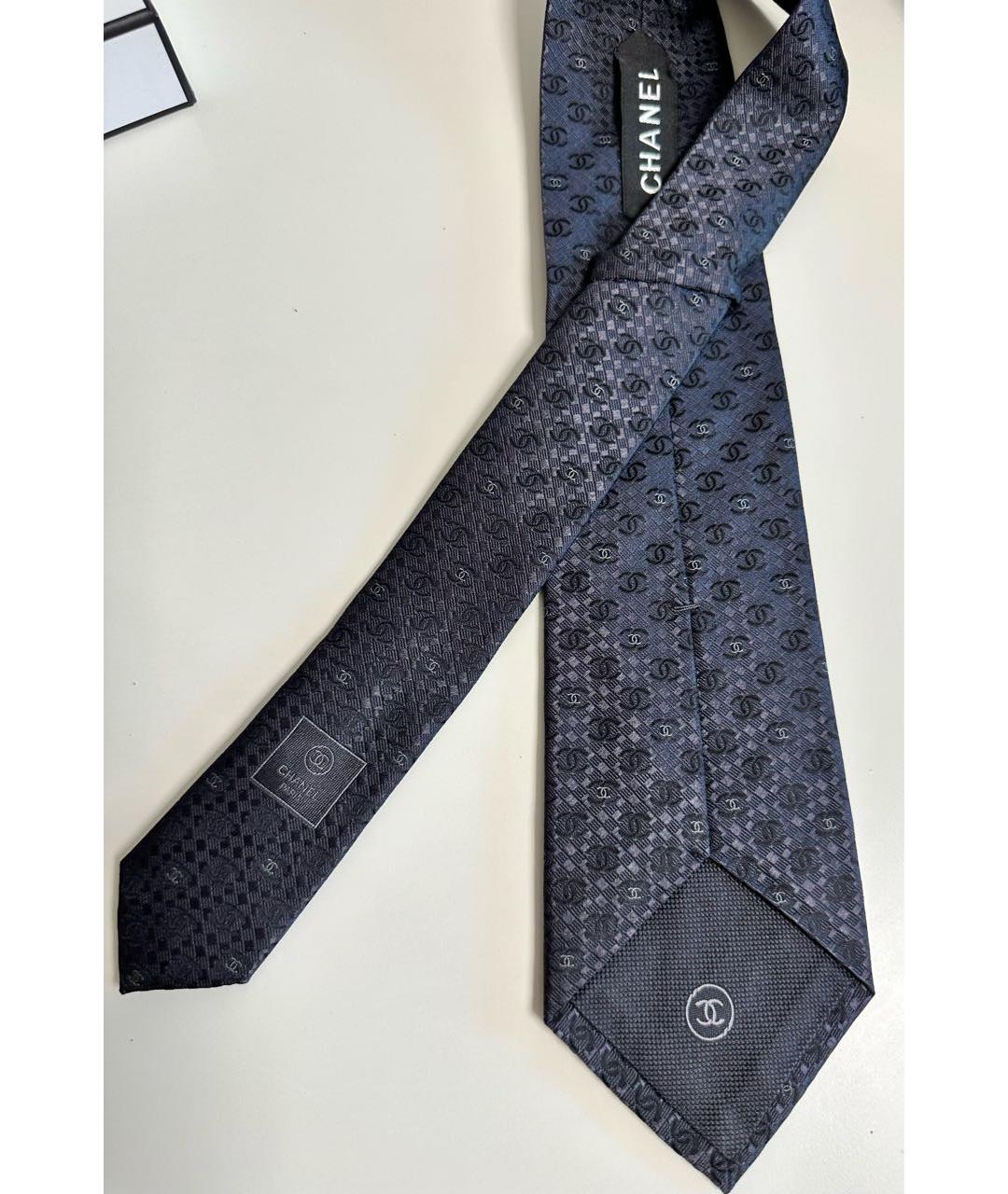CHANEL Черный шелковый галстук, фото 3