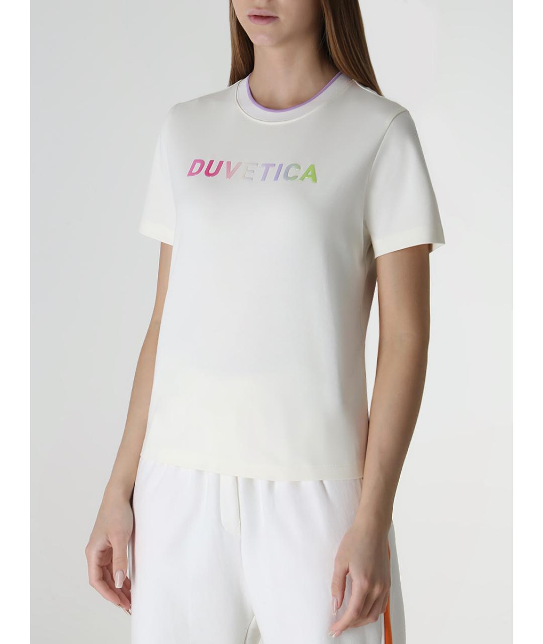 DUVETICA Белая футболка, фото 4