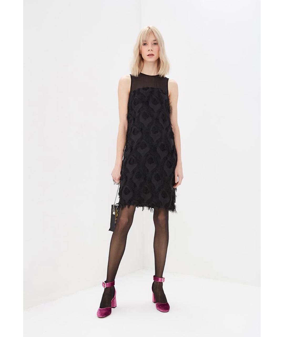 MICHAEL KORS Черное полиэстеровое коктейльное платье, фото 4