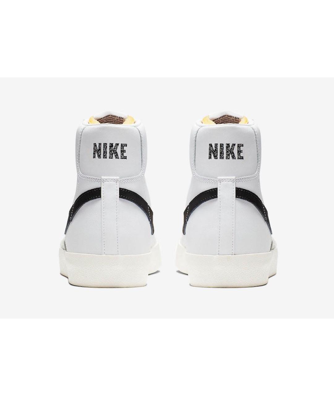 NIKE Белые кожаные высокие кроссовки / кеды, фото 4