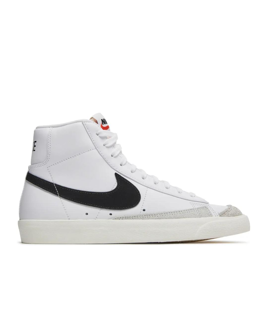 NIKE Белые кожаные высокие кроссовки / кеды, фото 1