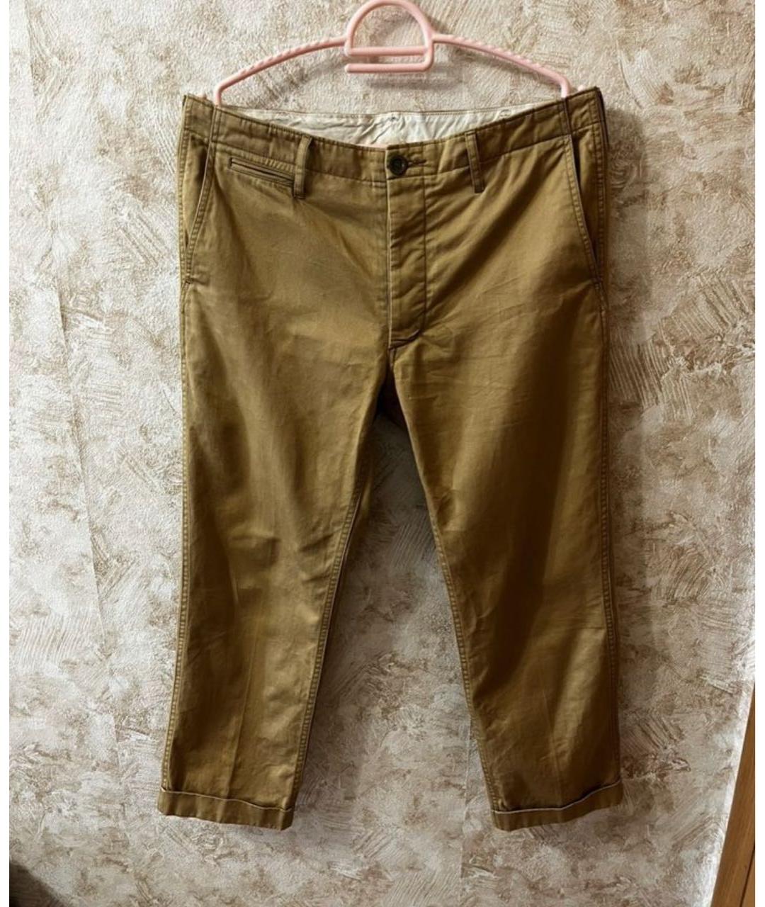 VISVIM Бежевые хлопковые брюки чинос, фото 6