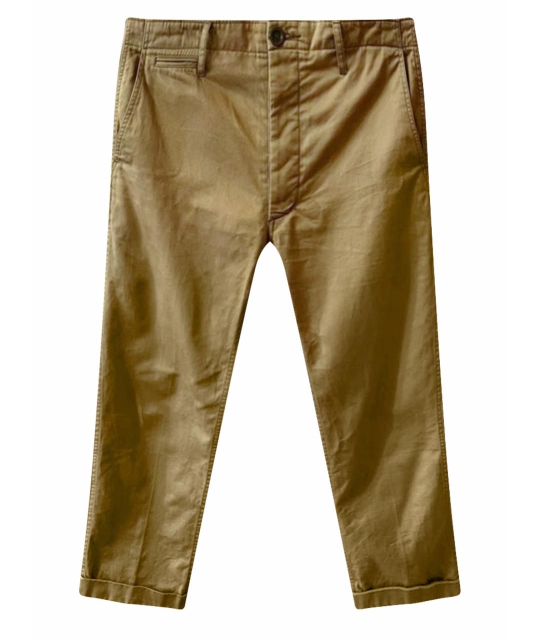 VISVIM Бежевые хлопковые брюки чинос, фото 1