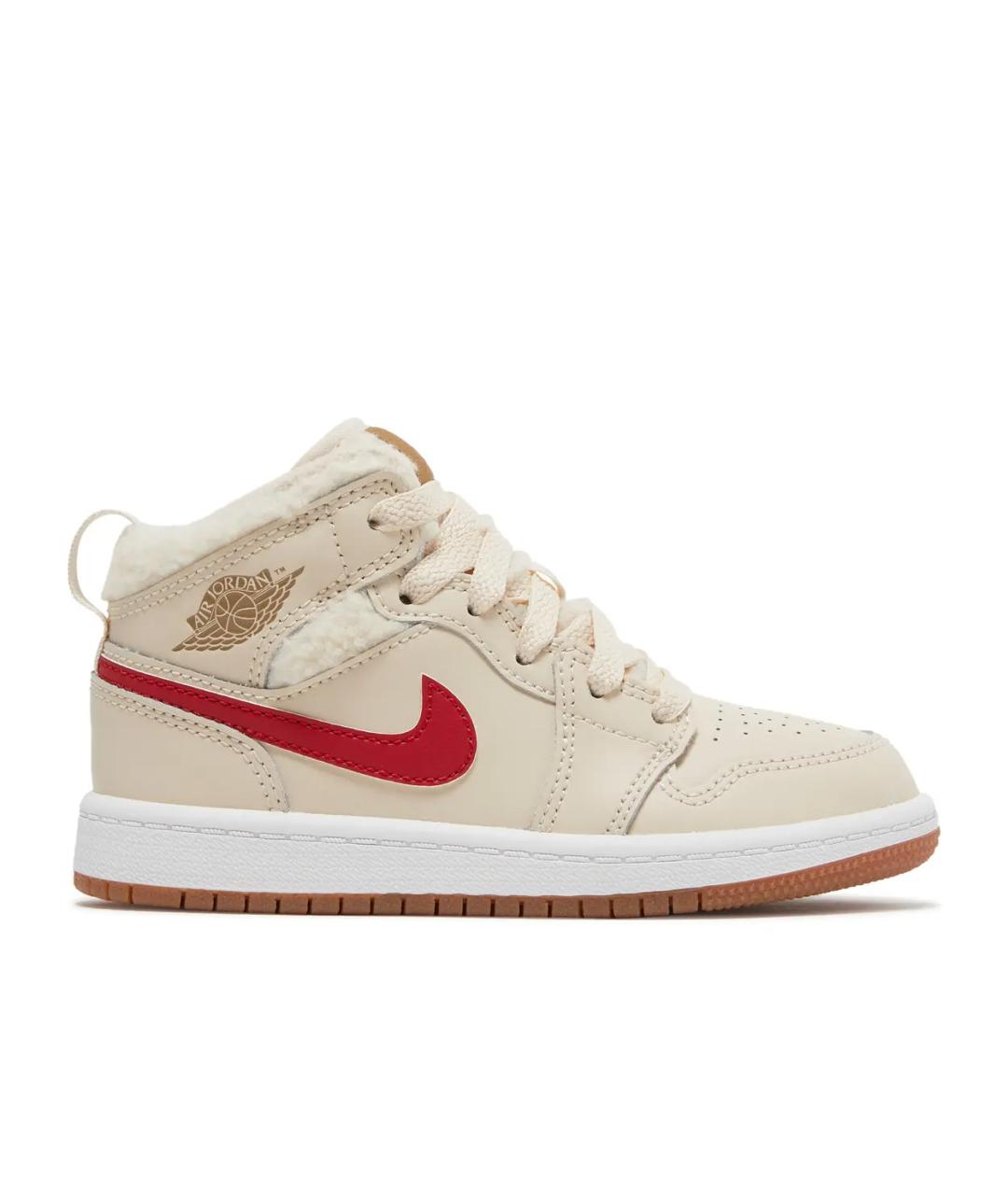 JORDAN Бежевые кожаные кеды, фото 1