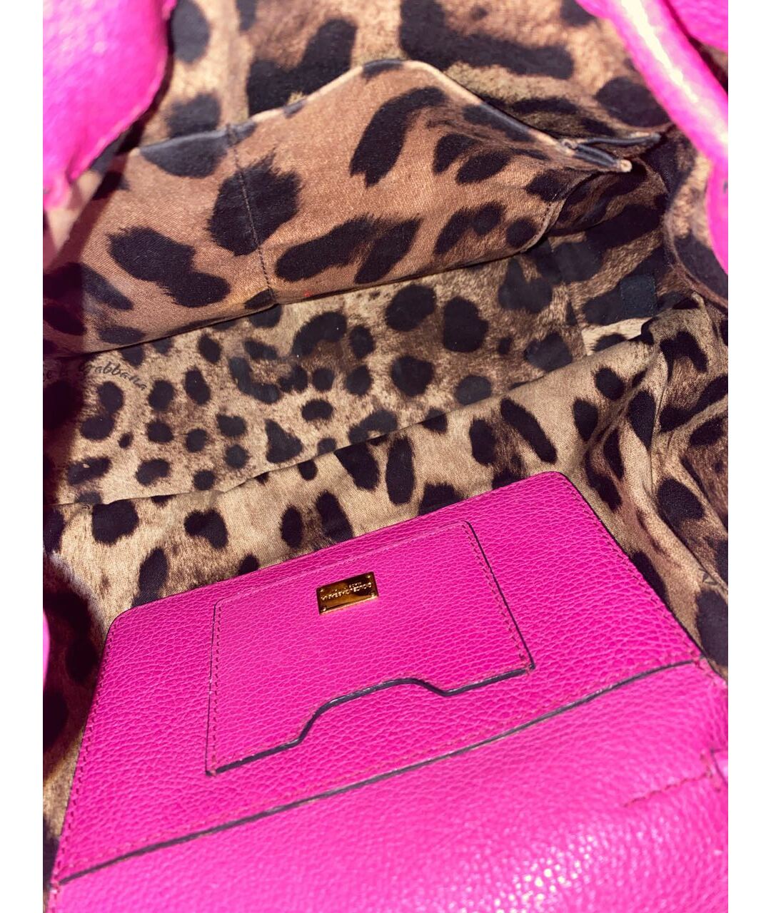 DOLCE&GABBANA Розовый кожаный рюкзак, фото 6