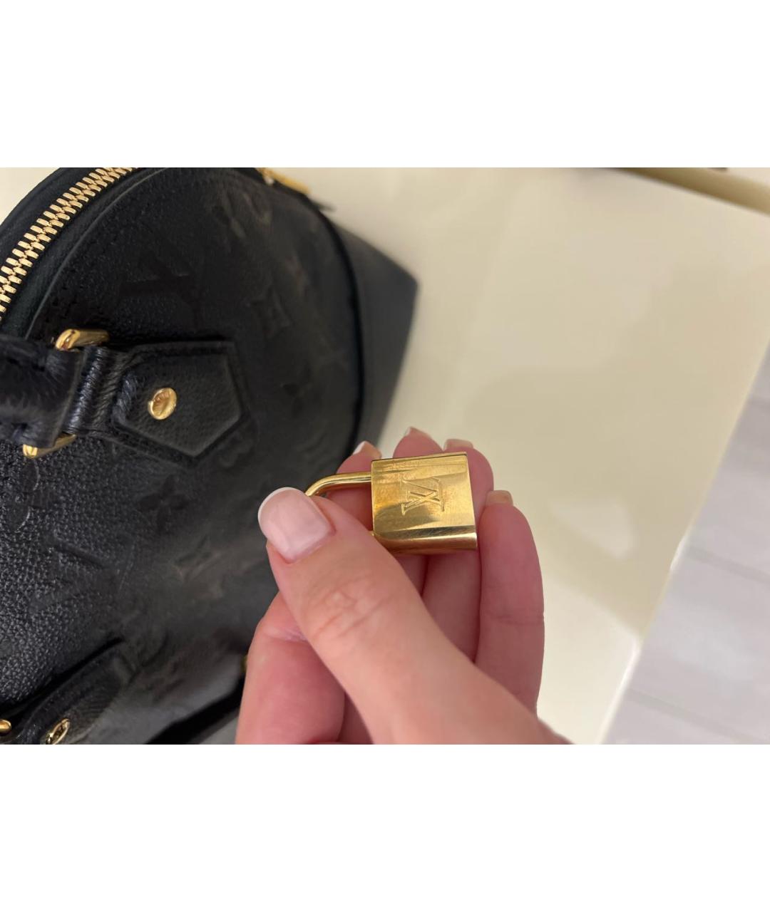 LOUIS VUITTON PRE-OWNED Черная кожаная сумка тоут, фото 5