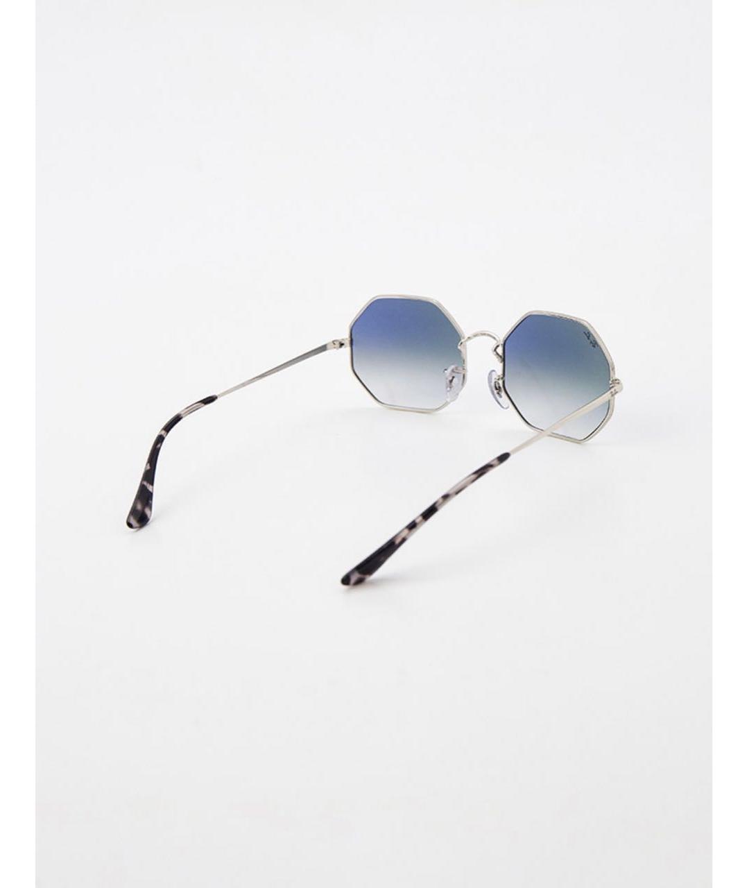 RAY BAN Голубые металлические солнцезащитные очки, фото 7