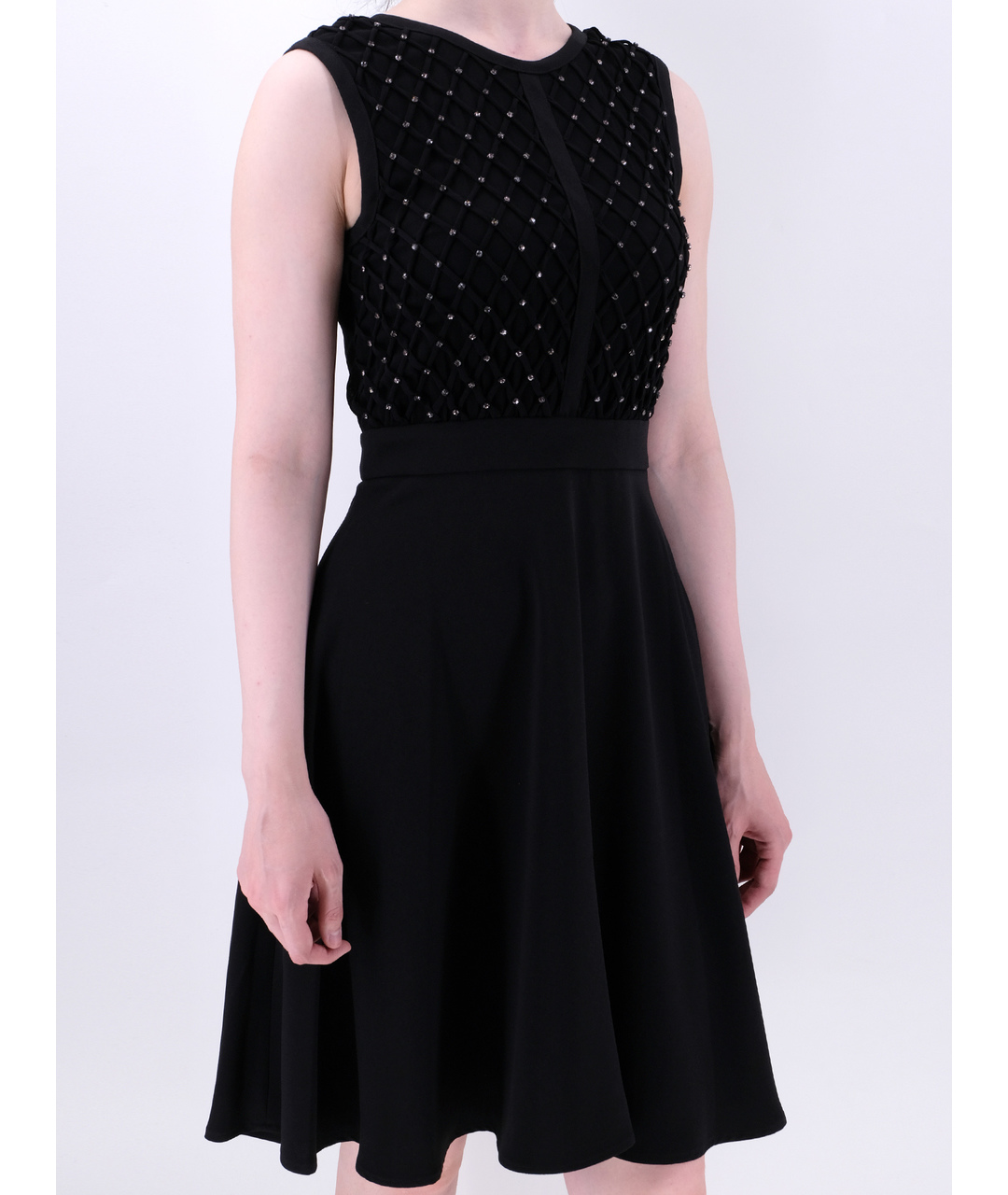 ELISABETTA FRANCHI Черное шерстяное повседневное платье, фото 2