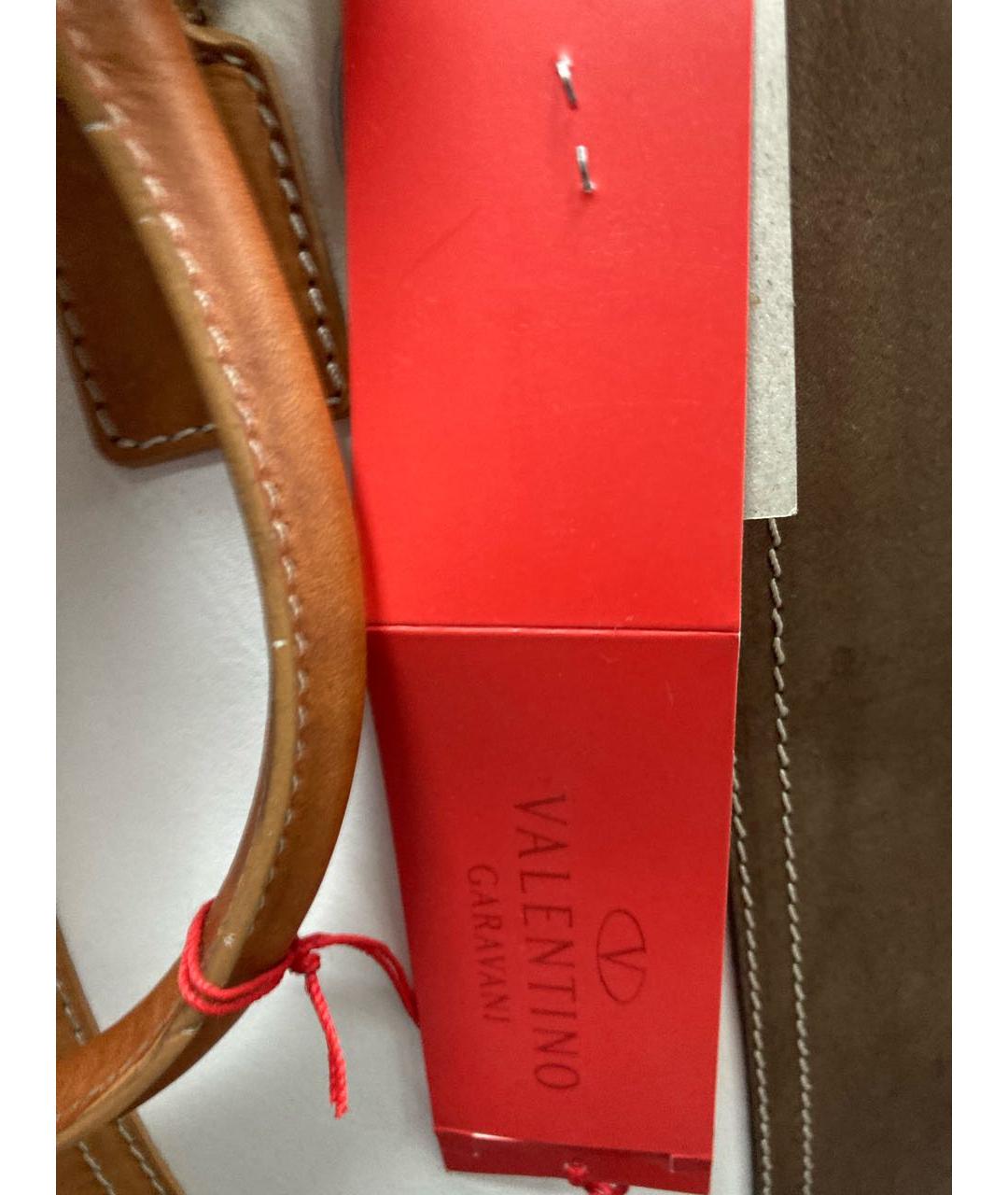 VALENTINO Белая кожаная сумка тоут, фото 8