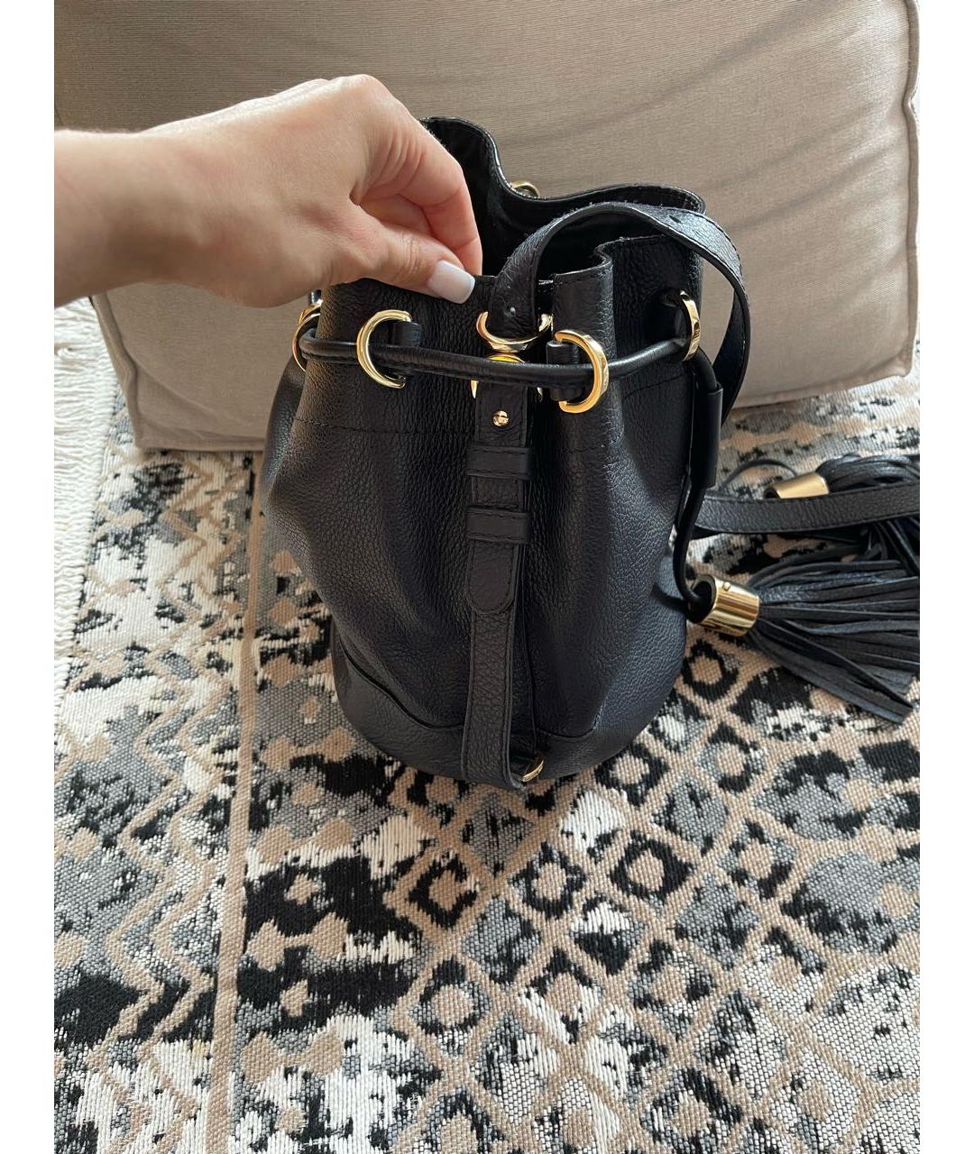 SEE BY CHLOE Темно-синяя кожаная сумка через плечо, фото 3