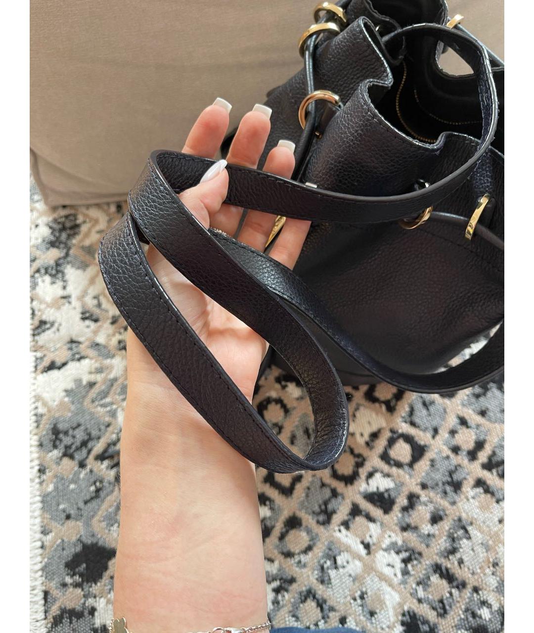 SEE BY CHLOE Темно-синяя кожаная сумка через плечо, фото 8