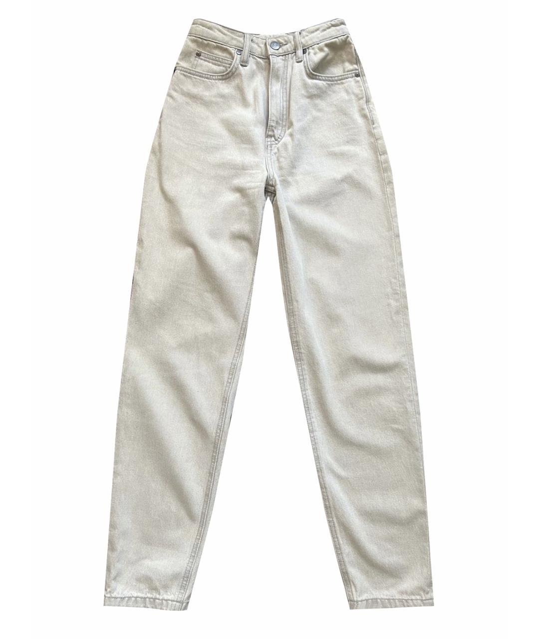 12 STOREEZ Серые хлопковые прямые джинсы, фото 1