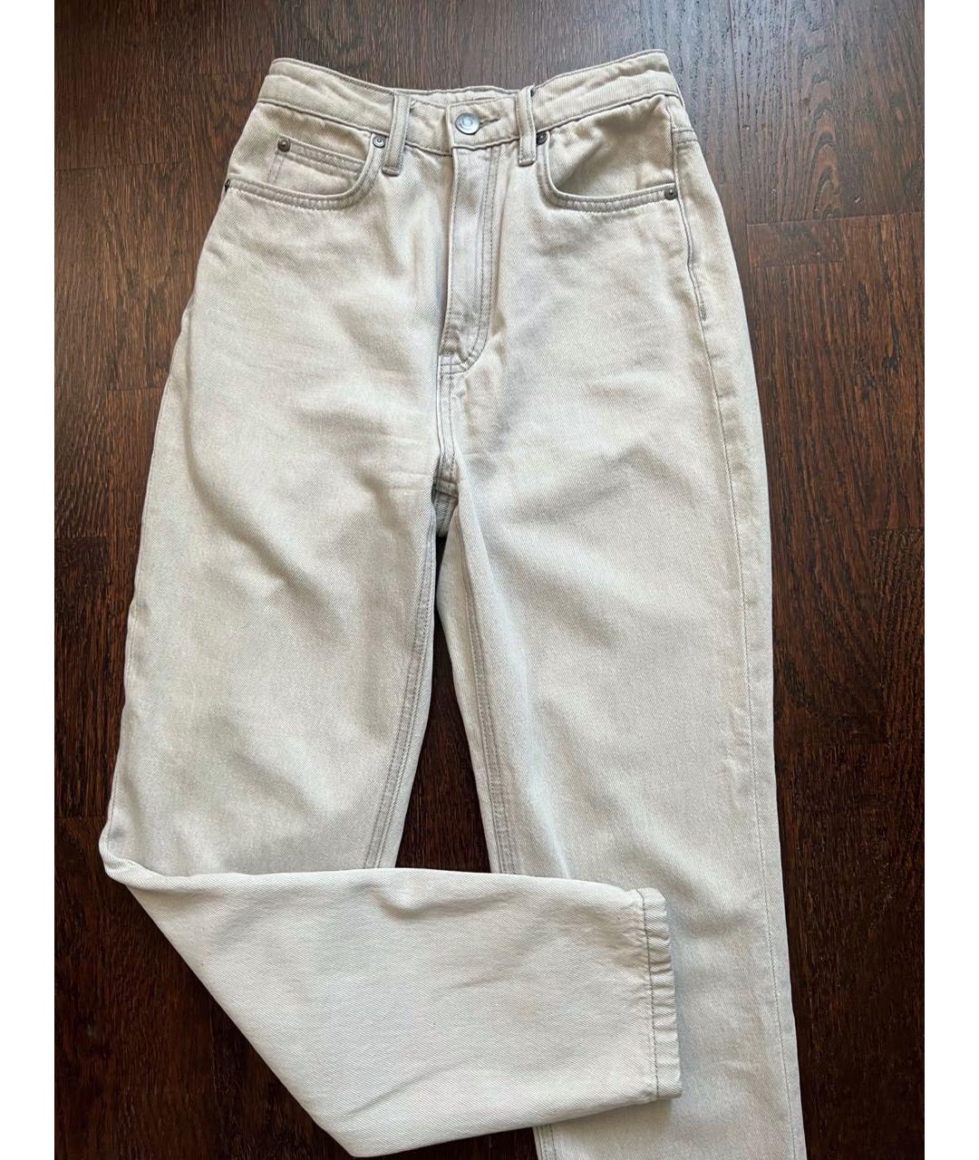 12 STOREEZ Серые хлопковые прямые джинсы, фото 4