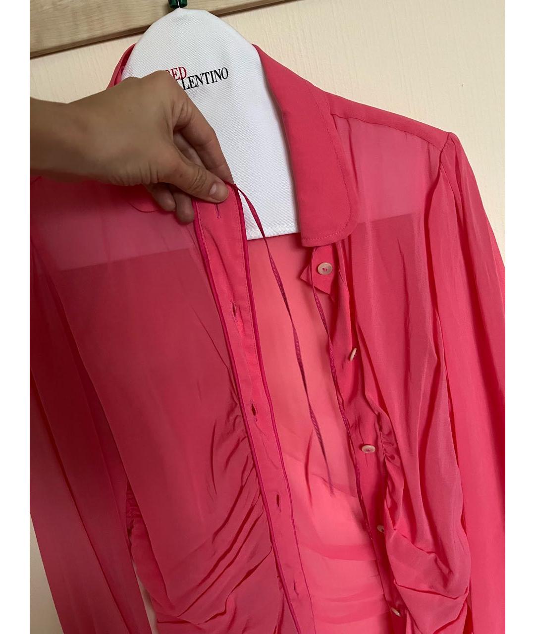 RED VALENTINO Розовая хлопковая блузы, фото 2