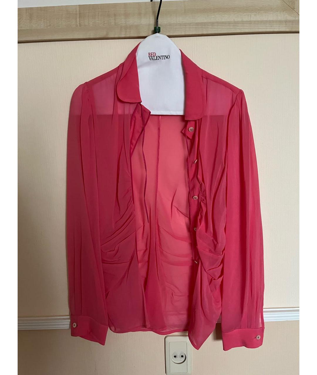 RED VALENTINO Розовая хлопковая блузы, фото 6