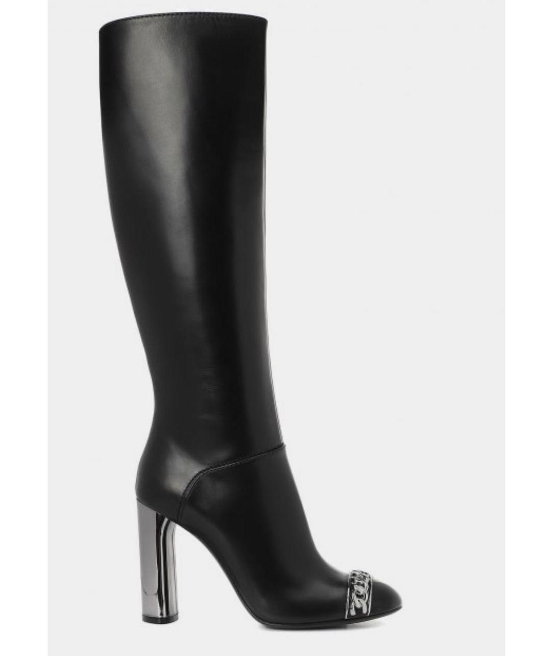 CASADEI Черные кожаные сапоги, фото 9