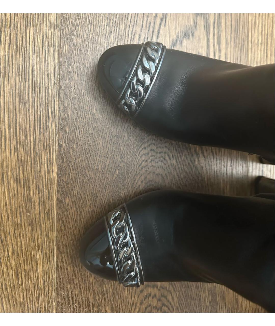 CASADEI Черные кожаные сапоги, фото 5
