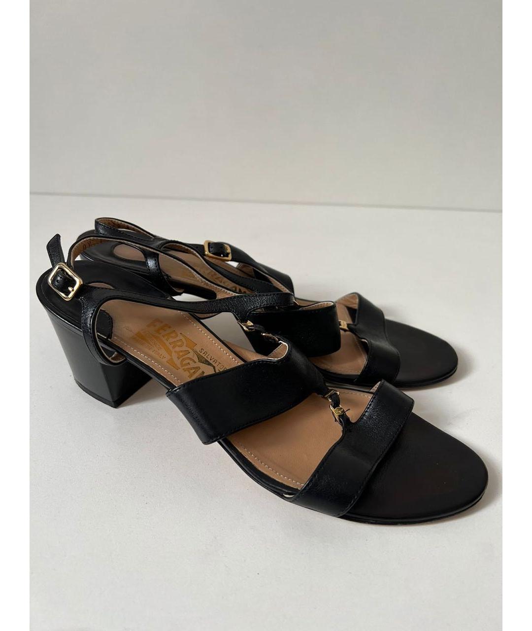 FERRAGAMO Черные босоножки, фото 2