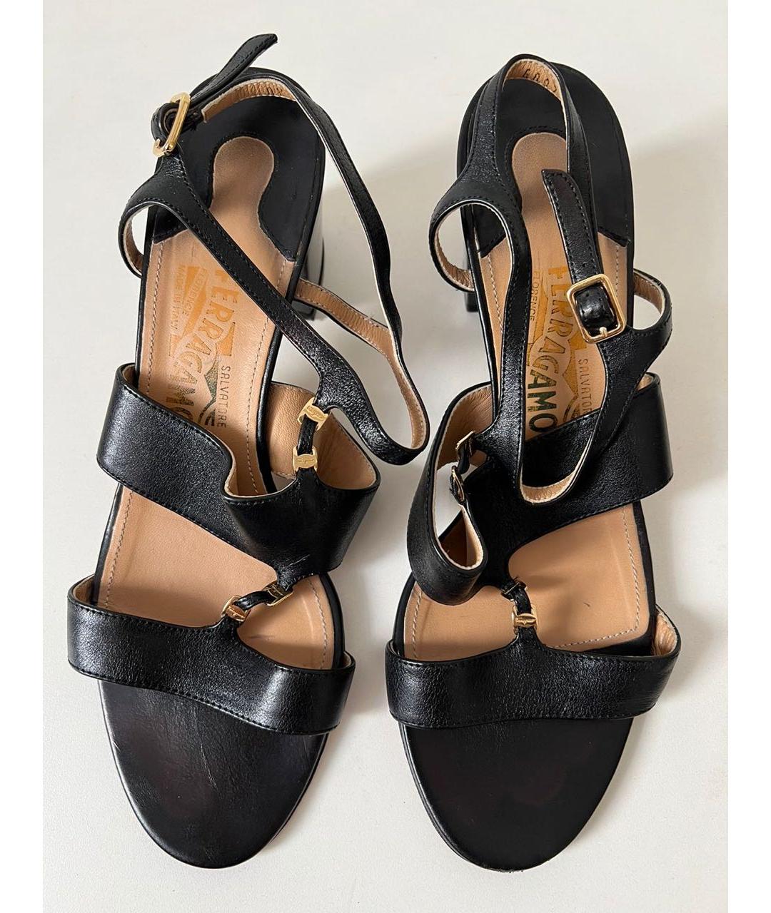 FERRAGAMO Черные босоножки, фото 3
