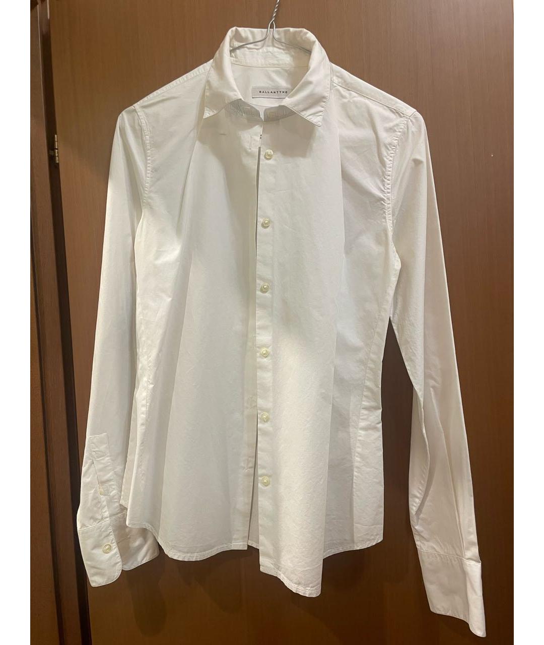 BALLANTYNE Белая хлопковая рубашка, фото 9