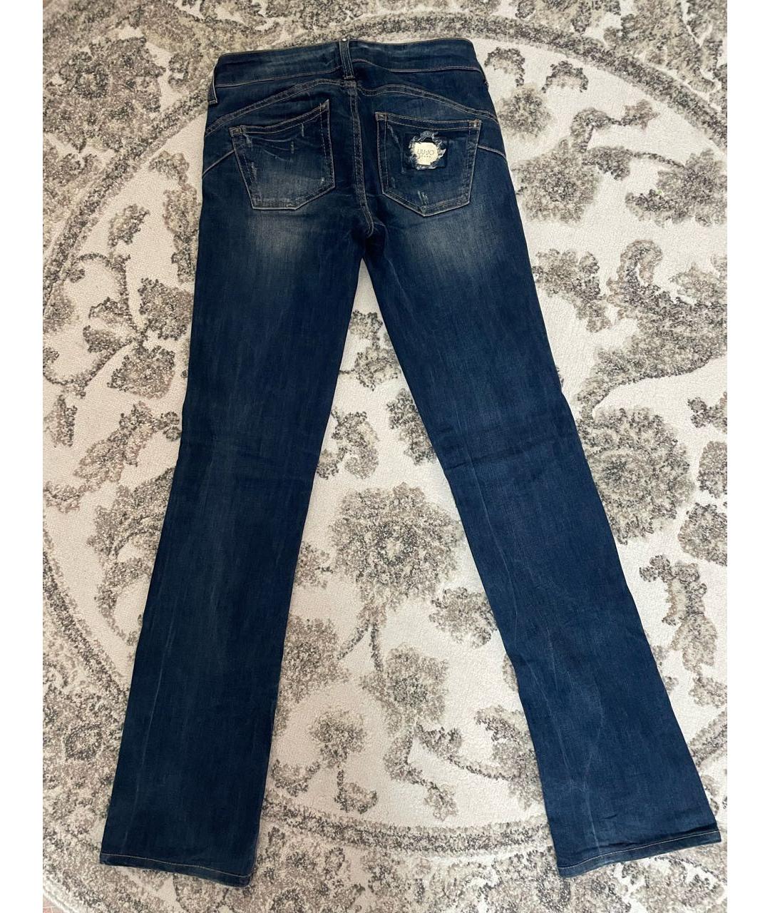 LIU JO Синие хлопко-эластановые джинсы клеш, фото 2