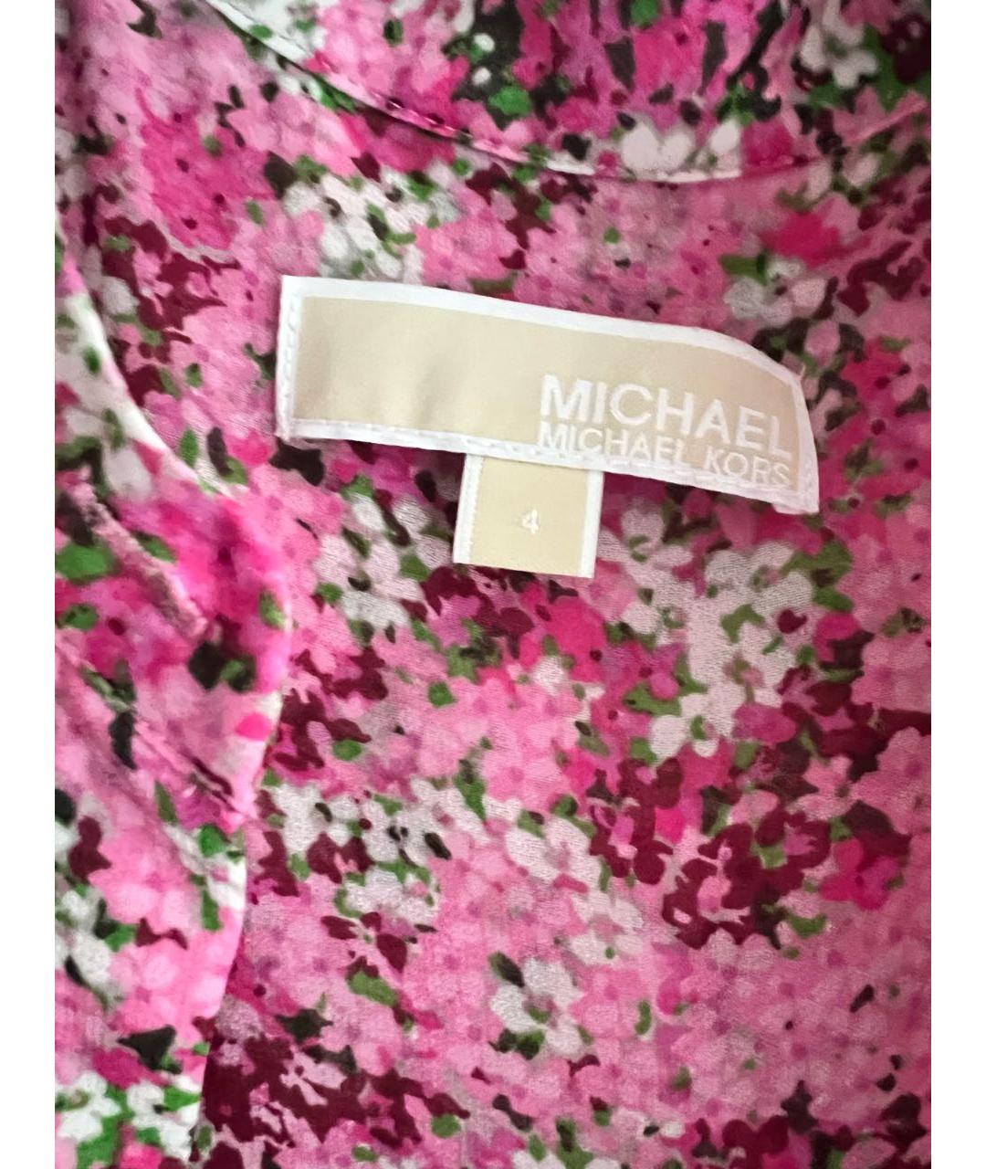 MICHAEL MICHAEL KORS Розовое полиэстеровое повседневное платье, фото 3