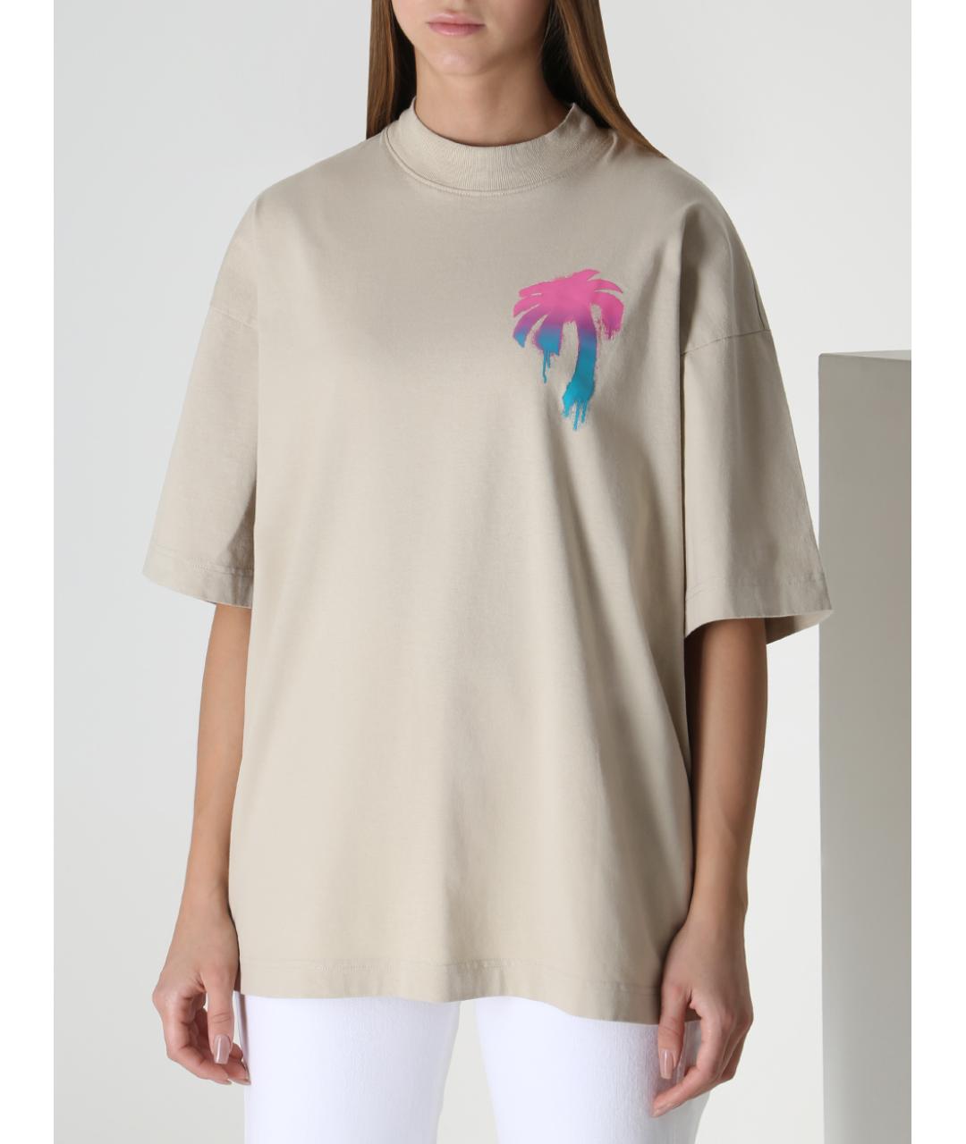 PALM ANGELS Бежевая майка, фото 4