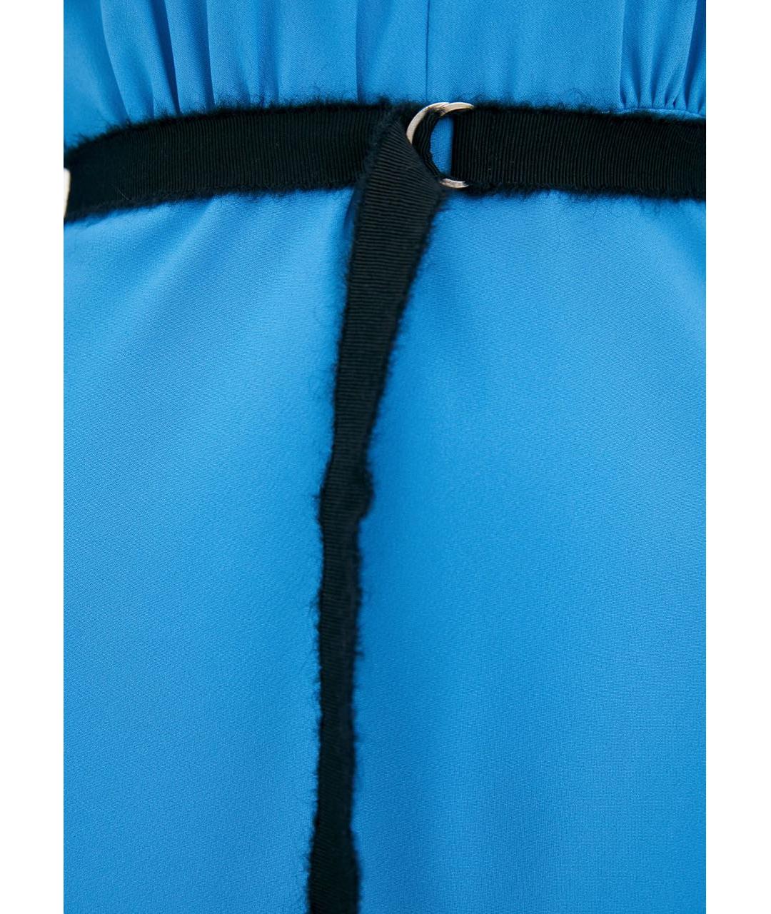 ERMANNO ERMANNO Голубое полиэстеровое коктейльное платье, фото 3