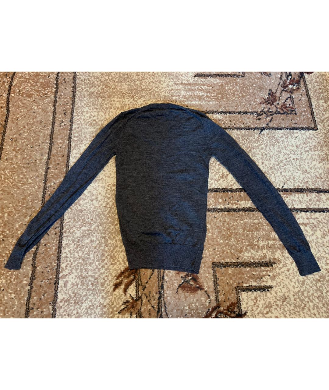 DOLCE & GABBANA VINTAGE Серый хлопковый джемпер / свитер, фото 3