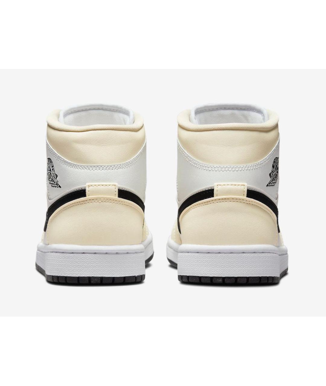 JORDAN Бежевые кожаные кроссовки, фото 4