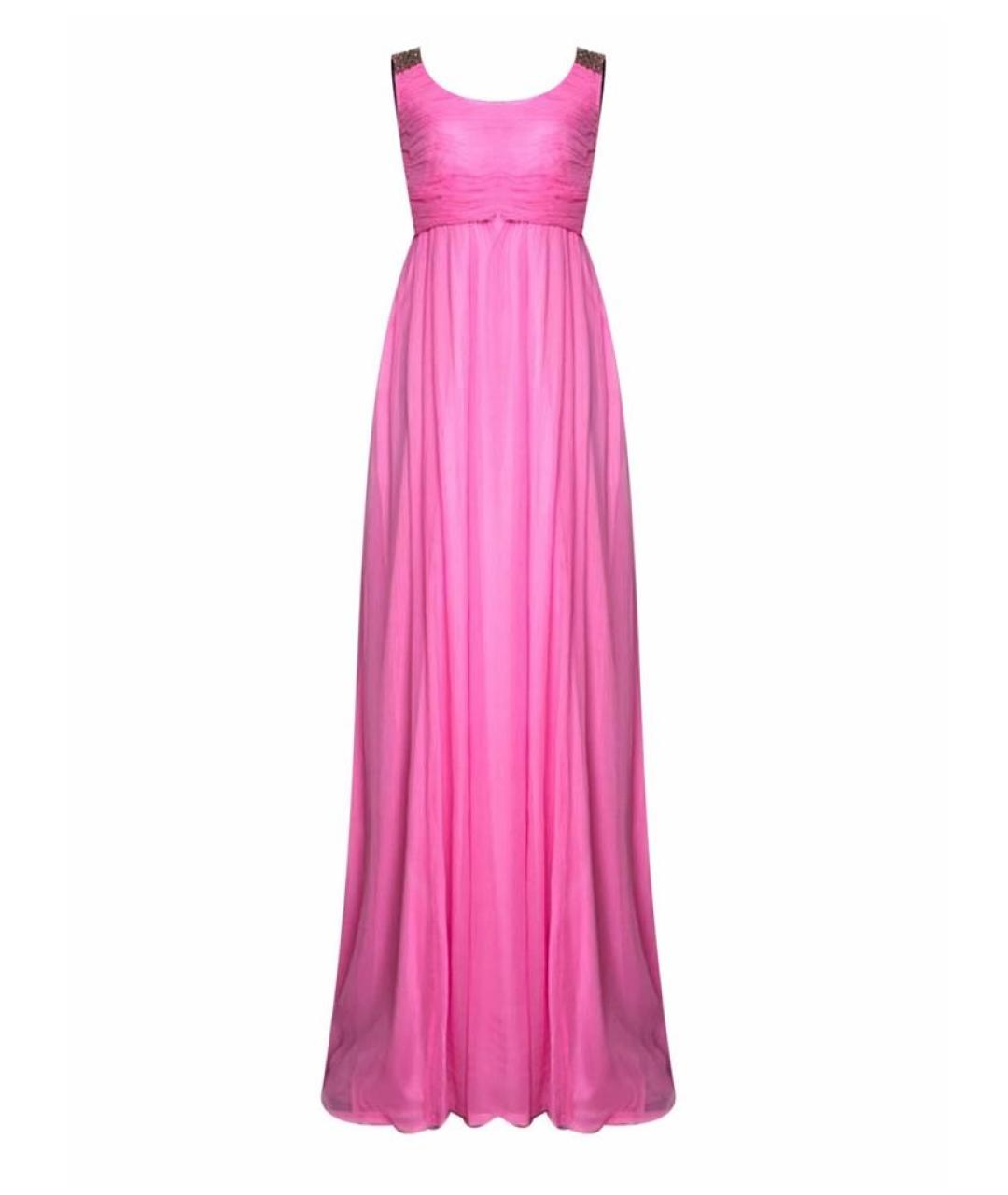 GIANFRANCO FERRE Розовое шелковое вечернее платье, фото 6